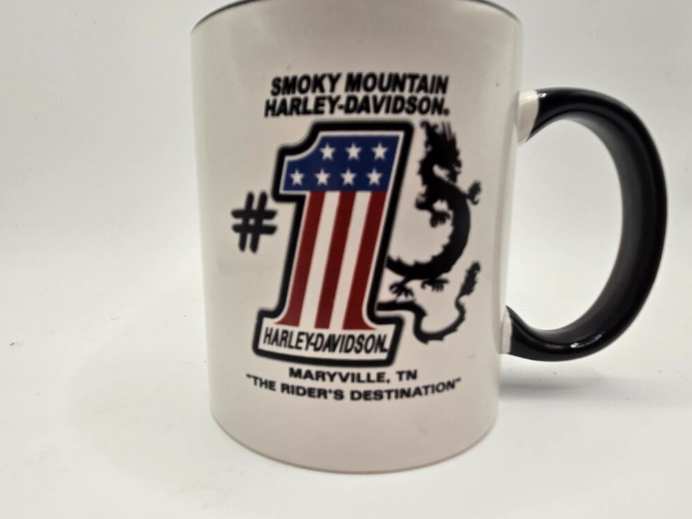 HARLEY-DAVIDSON SMOKY MOUNTAIN MARYVILLE TN #1 SOUVENIR COFFEE CUP MUG